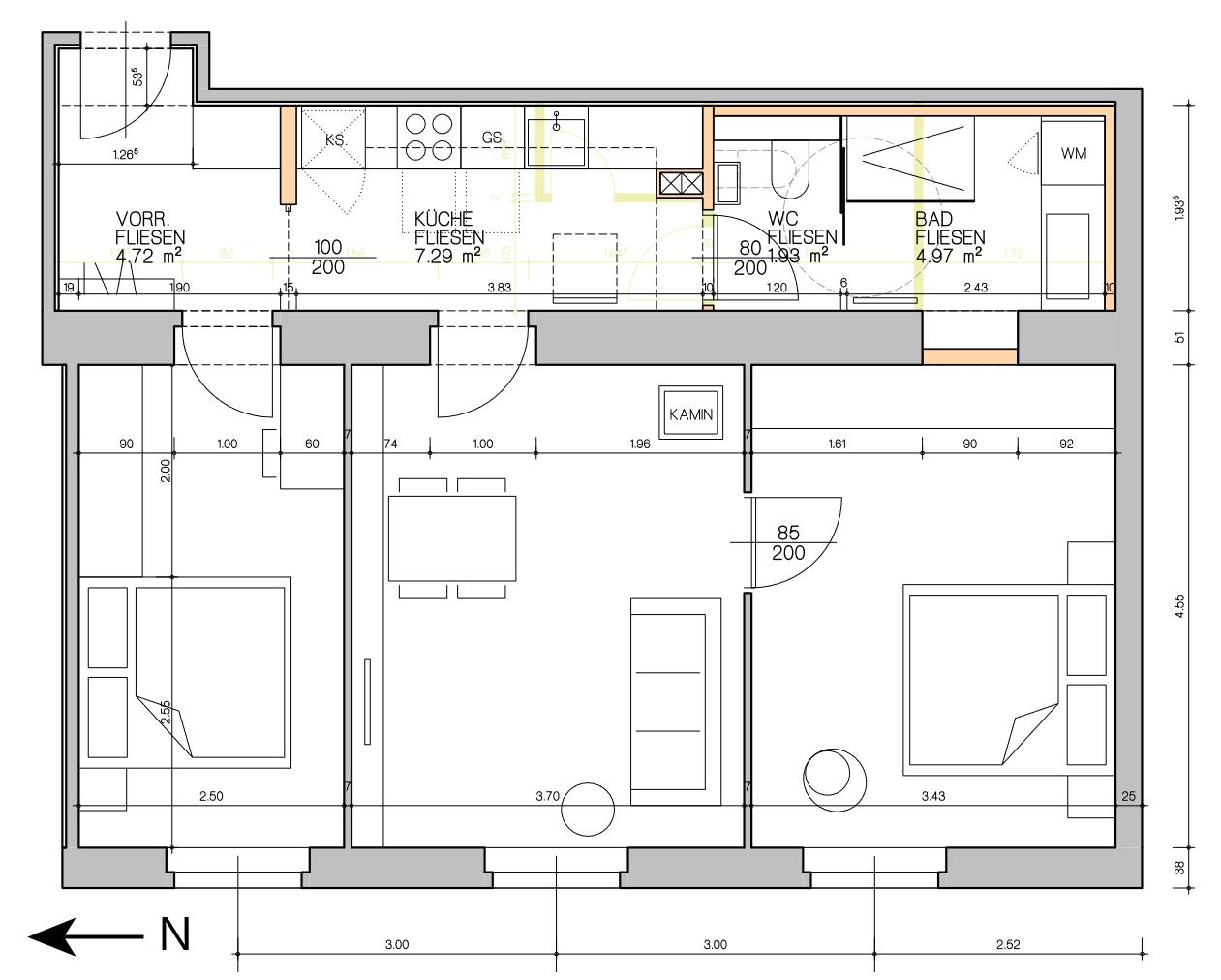 Abbildung Grundriss Design Apartment Hammer-Purgsta